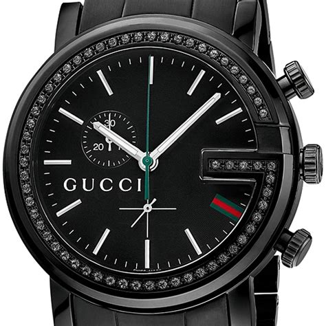 mens gucci watch black diamonds|men's black diamond gucci watch.